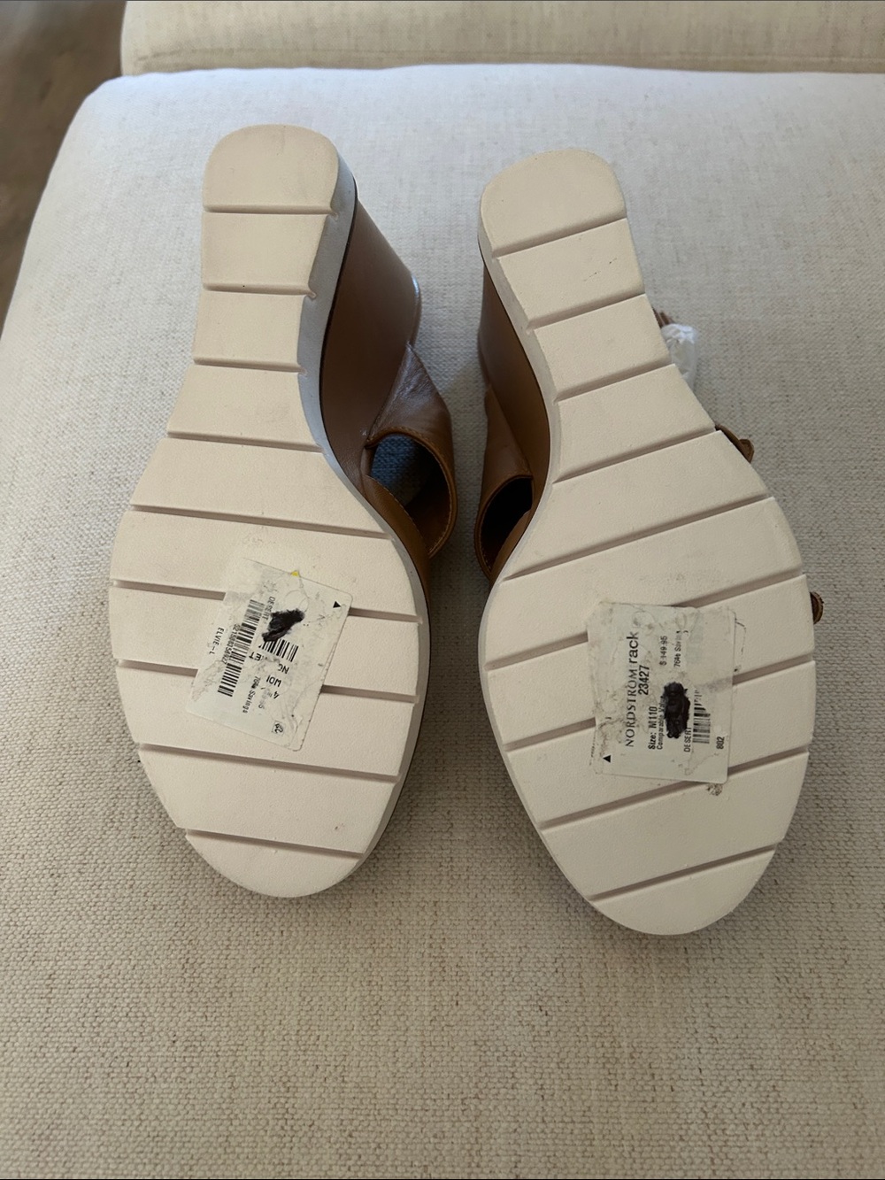 Linea Paolo Elvie Slingback Wedge Sandal, Tan, Size 11, NWT no box - Picture 8 of 10